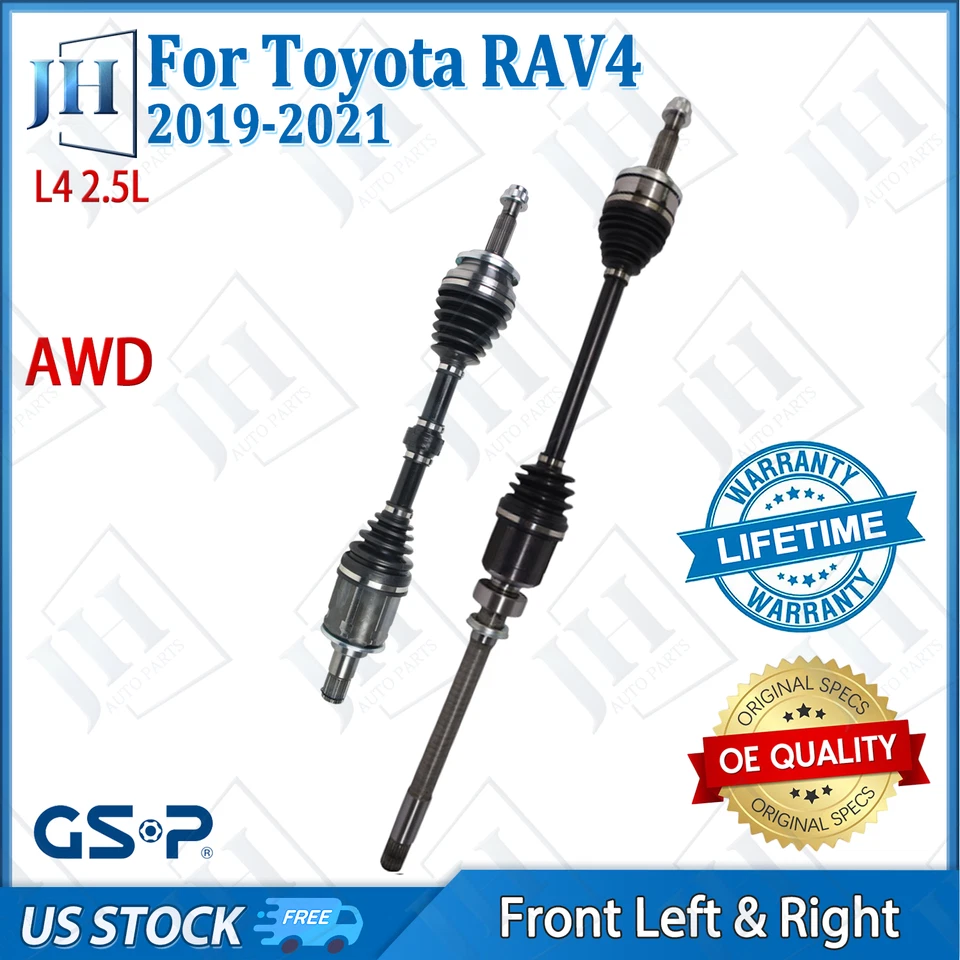 OE Front Pair Left Right CV Axle Shaft Set For 2019-21 Toyota RAV4 AWD L4 2.5L - Image 1 of 4