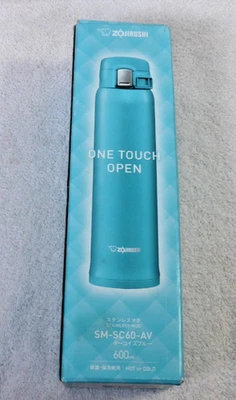 Botella de agua ZOJIRUSHI bebida directa taza de acero inoxidable 600 ml verde azulado SM-SF60-AV Foto 1 de 4