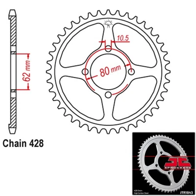 Piñones JT Yamaha TTR125LE 2004 JTR1843,54 Foto 1 de 2