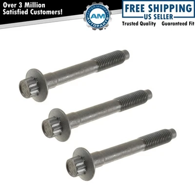 Juego de 3 pernos de montaje de cojinete de cubo de rueda a nudillo delanteros de 12 puntos OEM para Jeep Foto 1 de 4