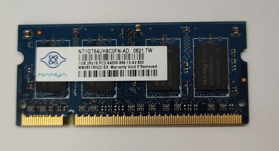 Nanya NT1GT64UH8C0FN-AD Memory Module - Image 1 of 1