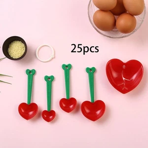 5 Sets Cherry Shaped Measuring Spoons, Baking Supplies Kitchen Utensils, Egg - Picture 1 of 7
