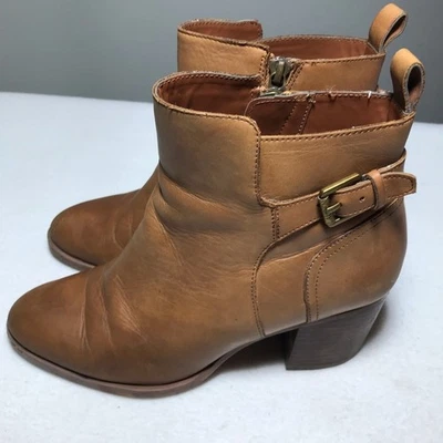 Ralph Lauren western ankle booties 6.5 zipper buckle cowgirlcore heeled classic - Image 1 of 4