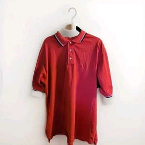 Ivy Crew Collared Polo Shirt Herren 2XL XXL Kurzarm Einfarbig Rot Gebraucht Guter Zustand - Bild 1 von 4