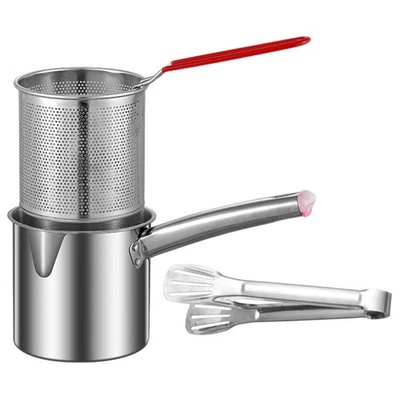  1 set friggitore per fritte domestiche friggitte in metallo friggitore in - Immagine 1 di 4