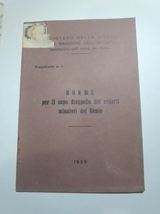 Militaria Min.Della Difesa Genio Norme Minatori De Genio 1955 - Imagen 1 de 1