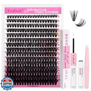 FADLASH Lash Extension Kit 40D Lash Clusters C Curl Lash Cluster Kit fai da te occhi - Foto 1 di 5