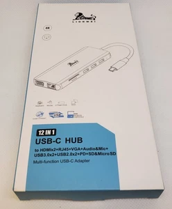 Lionwei Estación de Acoplamiento 12 en 1 Hub USB-C Adaptador Multifunción - Imagen 1 de 5