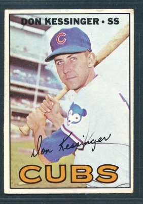 1967 Topps #419 Don Kessinger Chicago Cubs ~ En muy buena condición Foto 1 de 2