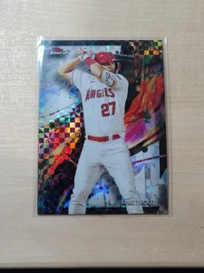 2024 Topps Finest MIKE TROUT Checkerboard Refractor Xfractor #1 Angels  - Picture 1 of 6
