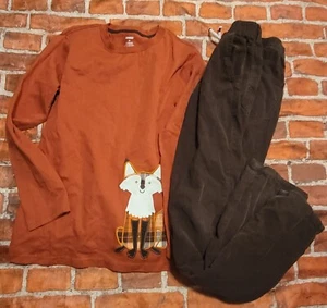 Gymboree Boys Fox Harvest Set Sz 12 Cord Pants Brown Fall - Picture 1 of 1