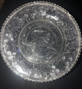 Eagle & Clay Henry Pairpoint Clear Glass Vintage Plate RARE 3 1/2" Trinket Sauce - Picture 1 of 3