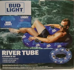 Galleggiante gonfiabile BUD LIGHT tubo fiume dimensioni adulti con maniglie, fino a 250 libbre nuovo! - Foto 1 di 1