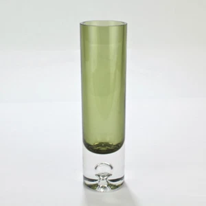 Tapio Wirkkala Green and Clear Glass Vase - 1586 GL - Picture 1 of 9