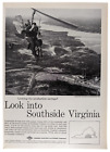 Southern Virginia Travel Tourism Gyrocopter 1961 Business Week Ad ~8x11"