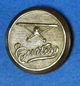Bb CURTIS AIRCRAFT COMPANY AIRLINE UNIFORM KNOPF Medium vergoldet 20er - 30er Jahre - Bild 1 von 2