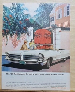 1965 magazine ad for Pontiac - white '65 Bonneville Convertible, VK/AF artwork - Picture 1 of 1