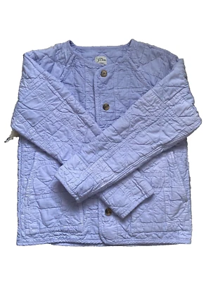 J Crew 女式拼布绗缝薰衣草夹克 S 码已售罄罕见纽扣 — 第 1/4 张图片