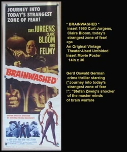 1960 * BRAINWASHED * Movie Poster Crime Thriller Curt Jurgens - Picture 1 of 1