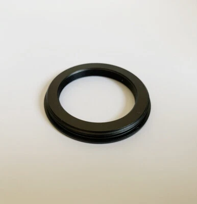 Metal M32 x0.75 Female to M42 x1 Male Thread Adapter w/ Flange - Image 1 of 3