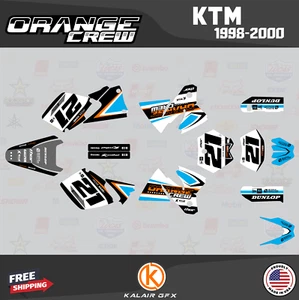 Graphics Kit for KTM 125SX 200SX 250SX 300SX 380SX (1998-2000) Crew - cyan - Picture 1 of 6