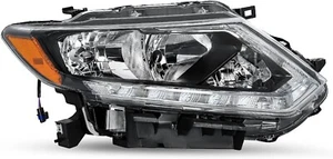 Faro halógeno cromado para Nissan Rogue 2014 2015 2016 faro lado derecho - Imagen 1 de 2