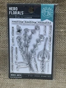 Hero Arts Hero Florals Clear Stamps - Lavender Bundle - Flowers, Sentiments - Picture 1 of 4