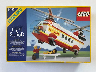 LEGO 6482 Legoland Rescue Helicopter Rettungshubschrauber Light & Sound Rar NEU - Bild 1 von 4