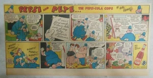 Pepsi Cola Cops Ad: Pepsi and Pete by Rube Goldberg ! from 1941 7.5 x 15 inches - Picture 1 of 1