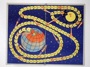 Russian Soviet USSR MIR Satellite Sputnik Space Trip Board Game 1960s RARE Type - Picture 1 of 8