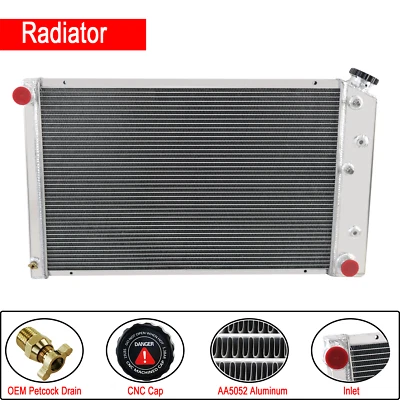 4 Row Aluminum Radiator For 1970-1988 Chevrolet Blazer Monte Carlo Malibu C10 20 Foto 1 de 4
