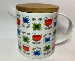 Sagaform Blossom Teapot Camilla Engdahl Sweden Scandi Retro Floral Teapot - Picture 1 of 6