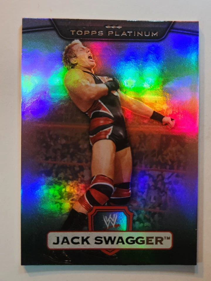 2010 Topps WWE Platinum RAINBOW REFRACTOR #53 JACK SWAGGER - Image 1 of 2