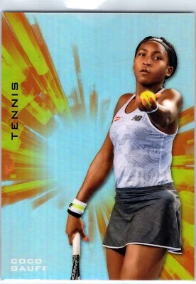 COCO GAUFF 2021 UPPER DECK GOODWIN CHAMPIONS GOUDEY PLATINUM RAINBOW PARALLEL - Image 1 of 2