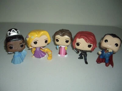 Lote de 5 Figuras Funko Pop Superman Rapunzel Tiana Belle Avengers Ultron Widow Foto 1 de 4