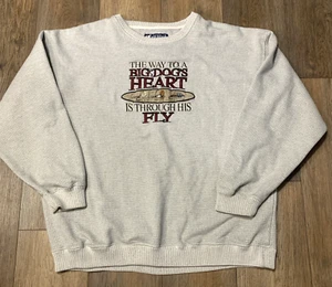 Big Dogs Waffle Knit Pullover Mens XL "Way to a Big Dogs Heart, Through His Fly" - Picture 1 of 9