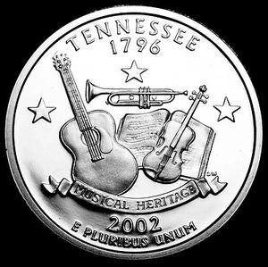 2002 S Tennessee Mint Silver Proof Statehood Washington Quarter from Proof Set - Picture 1 of 2