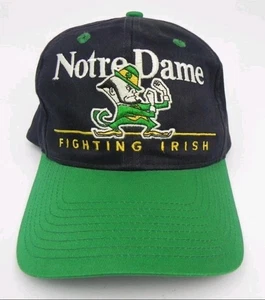 NOTRE DAME IRLANDESA NCAA AÑOS 90 GEMELOS EMPRESA VINTAGE BAR GORRA SNAPBACK SOMBRERO  - Imagen 1 de 8