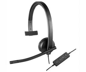 Logitech USB H570e Headset - Mono -Wired - Noise Cancelling, Electret Microphone - Zdjęcie 1 z 1