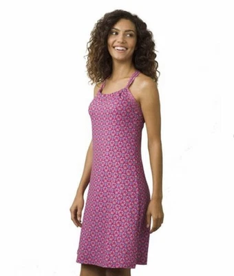 PrAna Quinn Dress size Medium in Cosmo Pink Botanica Racerback Outdoor Dress - Image 1 of 4