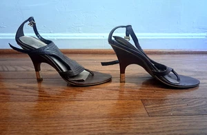 Diba Brown Leather Sandal Heels in a Woman's 8 1/2 - Picture 1 of 4