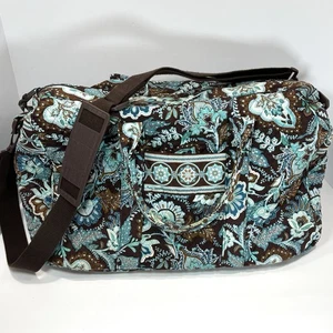"Bolso de Lona Vera Bradley Java Azul Bolso de Fin de Semana - Viaje Paisley 18x12""" - Imagen 1 de 11