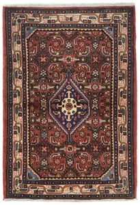 Alfombra oriental de lana vintage hecha a mano pequeña tribal decoración floral alfombra 3'3X4'7 pies - Imagen 1 de 11