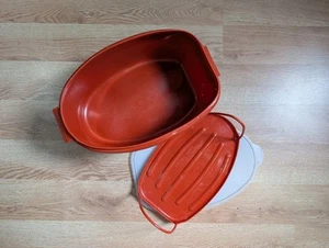 Tupperware Ham Turkey Roast Flavor Saver Container & Insert - Vintage 3-Pc - Picture 1 of 8