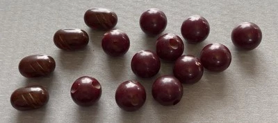 Vintage Bakelite Button Lot 15 Sets Carved Brown Beans Black Cherry Balls TESTED - Image 1 of 4