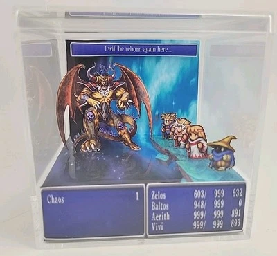Final Fantasy 1 3D Cube Handmade Diorama PSP Video Game Shadowbox  - Image 1 of 4
