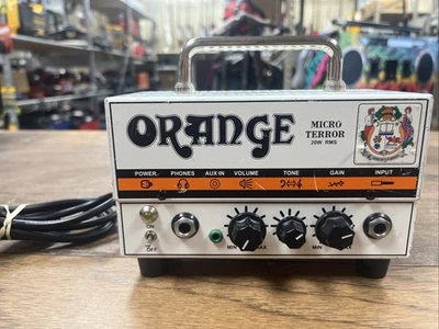Orange Amp Micro Terror MT20 (blanco) cabezal amplificador híbrido mini pila paquete combinado Foto 1 de 3