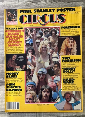 S CIRCUS Magazine AUG 1978 TEXXAS TEXAS JAM, KISS PAUL STANLEY, FOREIGNER, & - Image 1 of 4