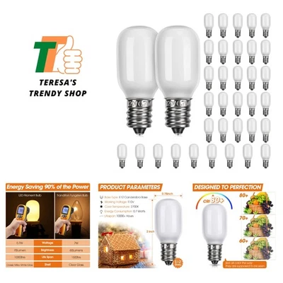 Christmas Village Replacement Light Bulbs, E12 Candelabra Base T20 LED Bulbs,... - Image 1 of 4