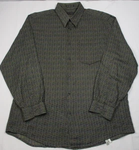 Jhane Barnes Shirt Mens Large Long Sleeve Button Diamond Abstract Woven In Japan - Picture 1 of 5